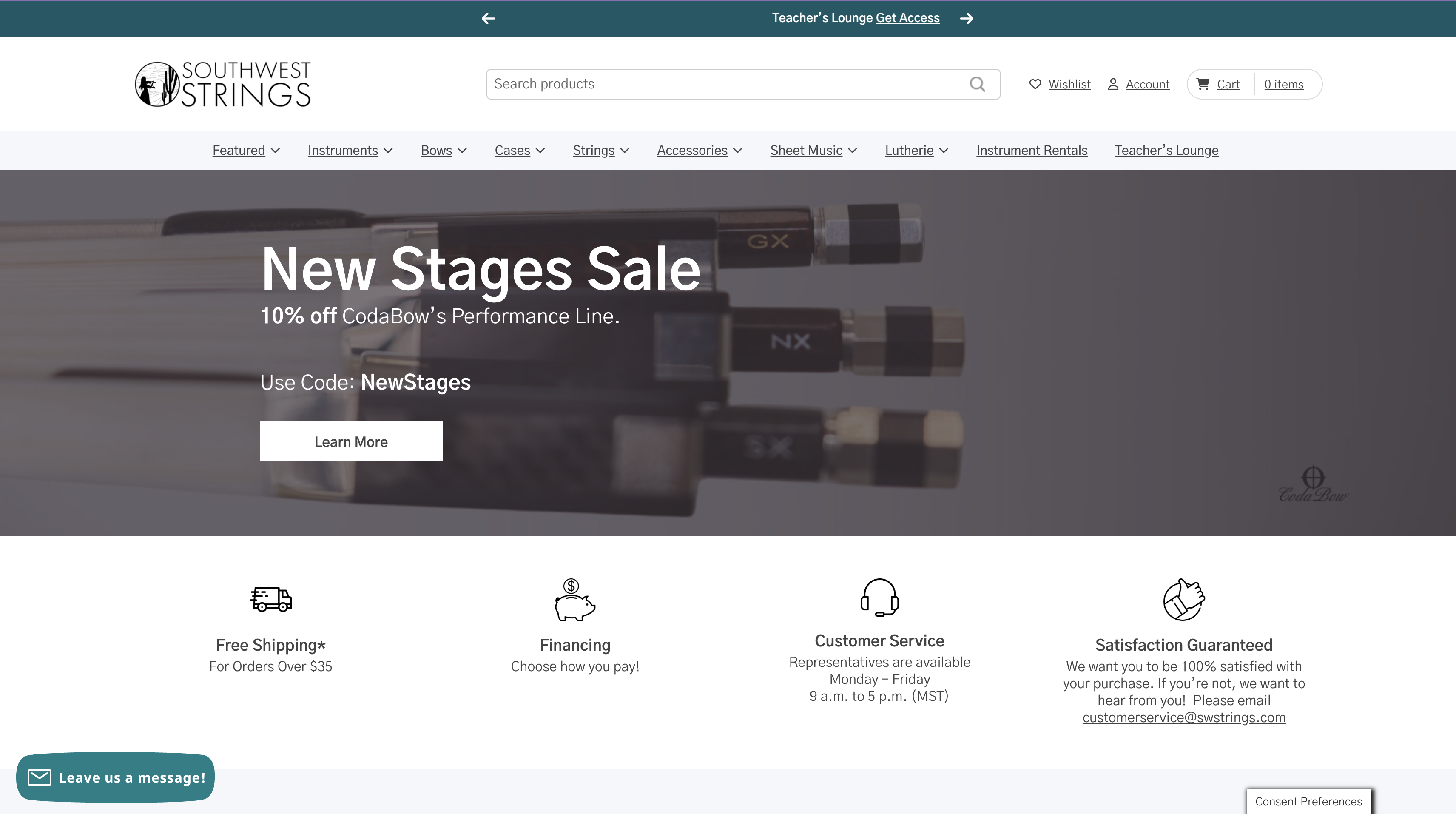 Southwest Strings Homepage